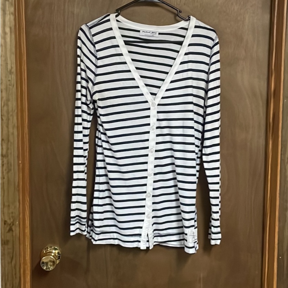 Michael Stars Striped Cardigan Sweater